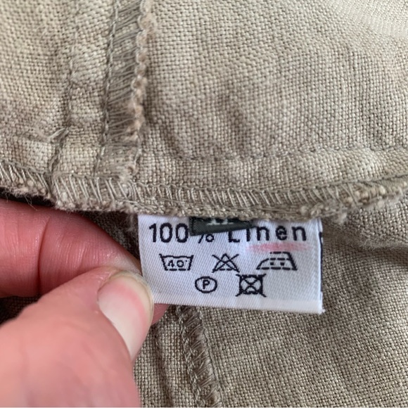 OSKA Linen Summer Jacket Size 2 UK 12 Ecru Lagenlook Artisan - Picture 11 of 12